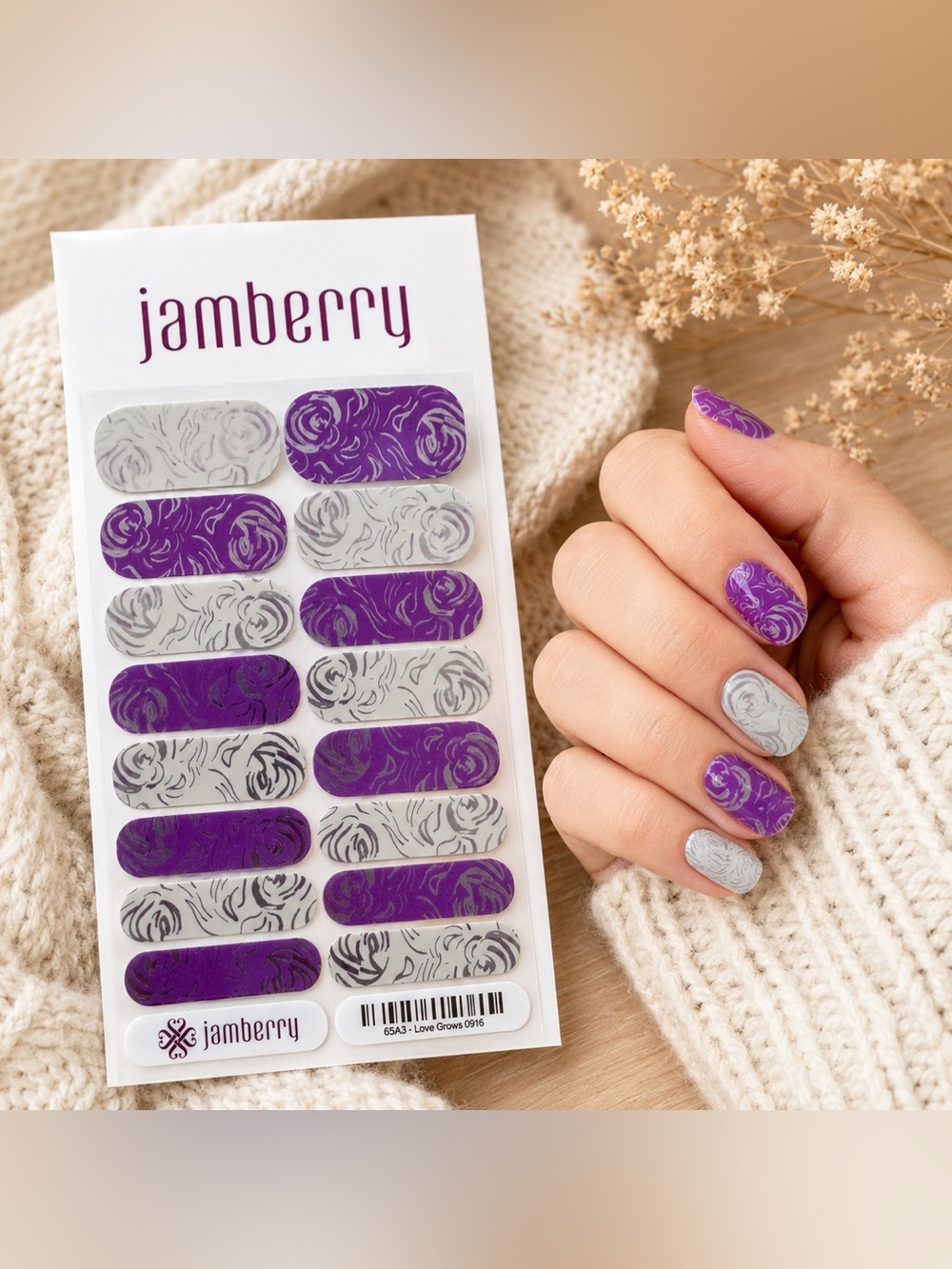Jamberry Nail Wraps: Love Grows | RARE | Buy 3 Get 1 Free